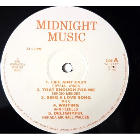 Midnight Music - 9 Track Rare Groove LP (Crystal Winds / Capprels / Cloe Martin / Dee Edwards / Chuck Mangione)
