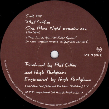 Phil Collins - One More Night (Extended Version) / I Like The Way