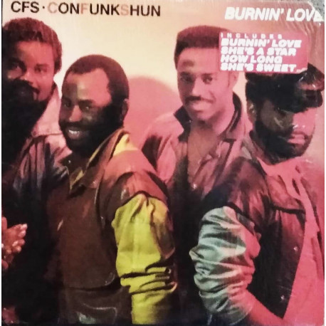 Con Funk Shun - Burnin Love (8 Track LP) Shes A Star / How Long / Its Time Girl / Jo Jo / Do Ya (Corner Of Sleeve Cut)