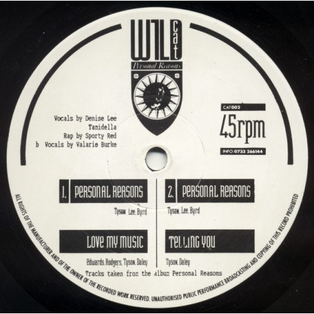 Personal Reasons - Love My Music / Telling You (Vinyl Promo)