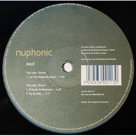 Motif - Let The Madness Begin / Prelude To Madness / Fly By Nite