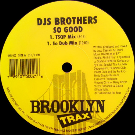 DJS Brothers - So Good (TSQP Mix / So Dub Mix / So Hard Mix / Seventh Mix)