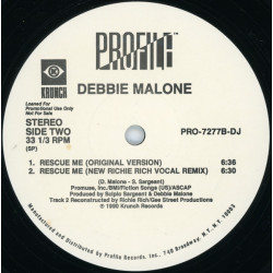 Debbie Malone - Rescue Me (Richie Rich Vocal Remix / Dub Remix / New Remix / Original Version) Vinyl Promo