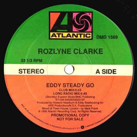 Rozlyne Clarke - Eddy Steady Go (Club Mix / Long Radio Mix / Beatboxkings Obsession Mix / New Age Mix) Vinyl Promo