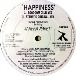 Clique Productions Feat Janeen Jewett - Happiness (Boom Club Mix / Original / Free Style Mix / Old School Mix / Thamesmead Dub)