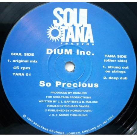 Dium Inc - So Precious (Original Mix / Strung Out On Strings / Deep Dub)