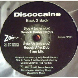 Discocaine - Back 2 Back (Derrick Carter Remix / Rough Agro Dub / 4AM Mix) Vinyl Promo