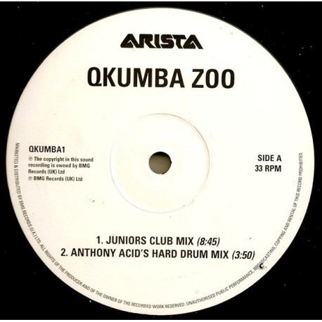 Qkumba Zoo - The Child (Junior Vasquez Club Mix / Junior X Beat Dub / Anthony Acid Hard Drum Mix / Anthony Acid Uplift) Vinyl