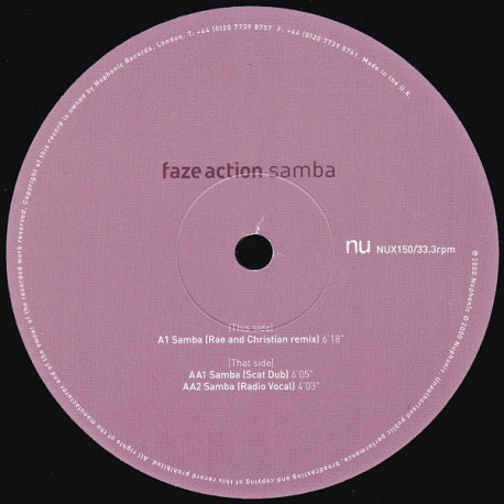 Faze Action - Samba (Rae & Christian Remix / Scat Dub / Radio Vocal)