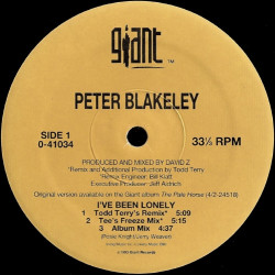 Peter Buckley - Ive Been Lonely (LP Version / 4 Todd Terry Mixes / David Z Cool Dance Mix)