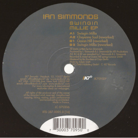 Ian Simmonds - Swingin Millie (Original / Rework) / Cheyenne Soul (Rework) / Ocean Hill (Rework)
