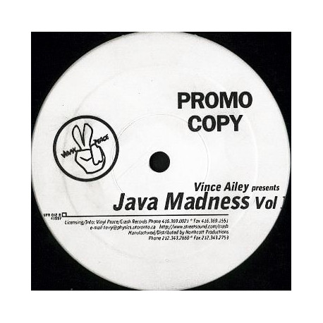Vince Ailey - Peace Maker / Vital Frenzy / Java Latte / Pain Killer (Java Madness Vol 1) Vinyl Promo