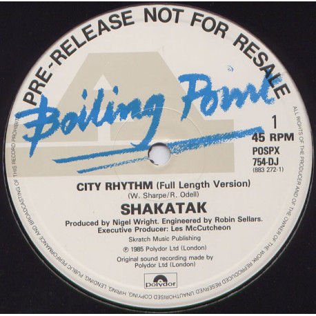 Shakatak - City Rhythm (Full Length / Rockin Dub) / Round And Round (Vinyl DJ Promo)