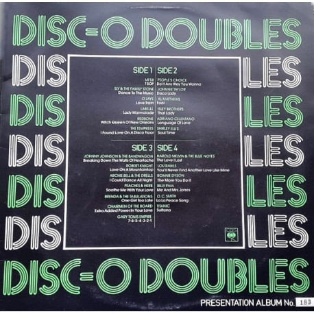 Disco Doubles - 2LP Promo (23 Tracks) Isleys / Lou Rawls / Labelle / Titanic / MFSB / Redbone / Brenda & The Tabulations
