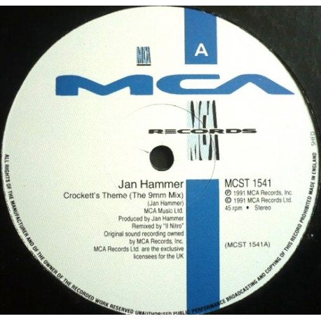 Jan Hammer - Crocketts Theme (9mm Mix / Nitro Vice Mix / 7" Remix)