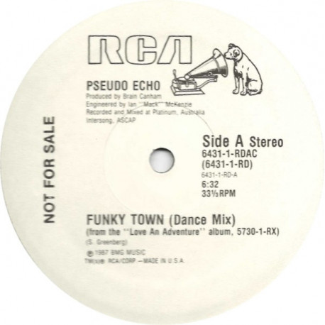 Pseudo Echo - Funky Town (Original / Dance Mix) Vinyl Promo