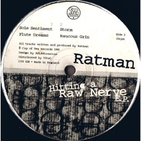 Ratman - Hitting A Raw Nerve EP (Storm / Sole Sentiment / Raucious Grin / Flute Dreams)