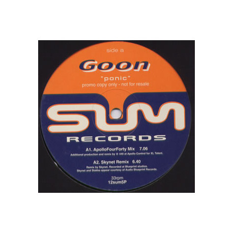 Goon - Panic (Apollo 440 Mix / Skynet Remix / Tekara Mix / Panic Club)