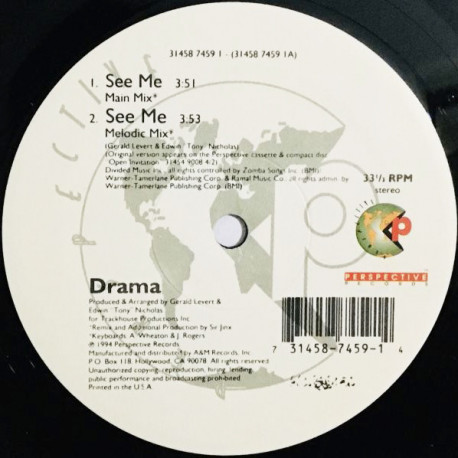 Drama - See Me (Main Mix / LP Version / Instrumental / Melodic Mix)