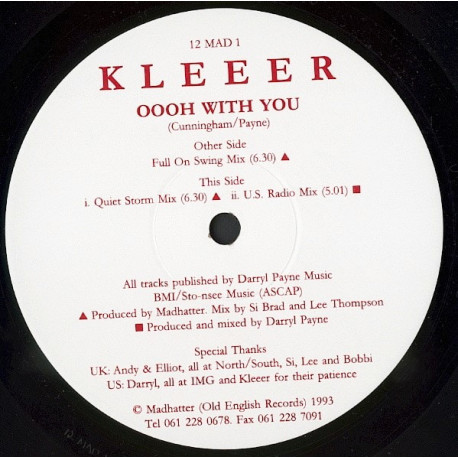 Kleeer - Oooh With You (Full On Swing Mix / Quiet Storm Mix / US Radio Mix)
