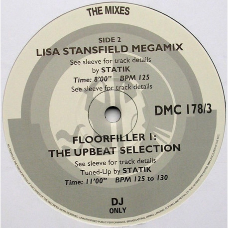 Lisa Stansfield - DMC Megamix By Statik / Floorfillers Mix / Update Chart Toppers