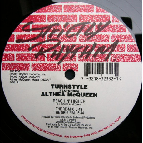 Turnstyle Featuring Althea McQueen - Reachin Higher (Original / Remix / Tamburo Mix / Instrumental)