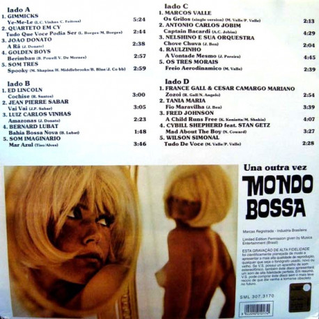 Mondo Bossa - 20 Track Double LP Featuring Marcos Valle / Tania Maria / Ed Lincold (Still In Shrinkwrap / Played Once)