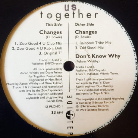 Together - Changes (Club Mix / Dub Mix / Original 7" / Rainbow Tribe Mix / Old Skool Mix) / Dont Know Why