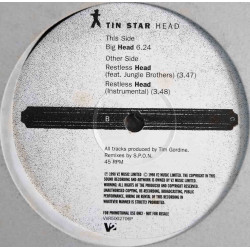 Tin Star - Head (Big Head / Restless Head Feat Jungle Brothers / Restless Head Inst) Vinyl Promo