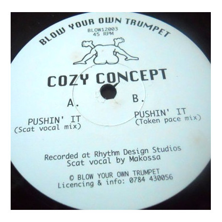 Cozy Concept - Pushin It (Scat Vocal Mix / Token Pace Mix) Vinyl Promo