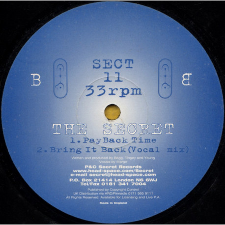 Secret - Bring It Back (Original / Vocal Mix) / Payback Time