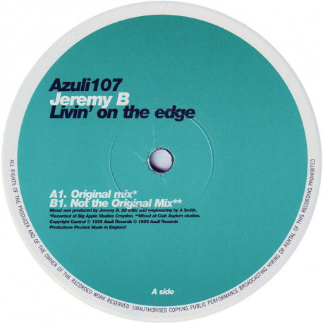 Jeremy B - Livin On The Edge (Original Mix / Not Original Mix)