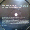 Nichola Holt - The Game (Radio Mix / Decadance Dub) Vinyl Promo