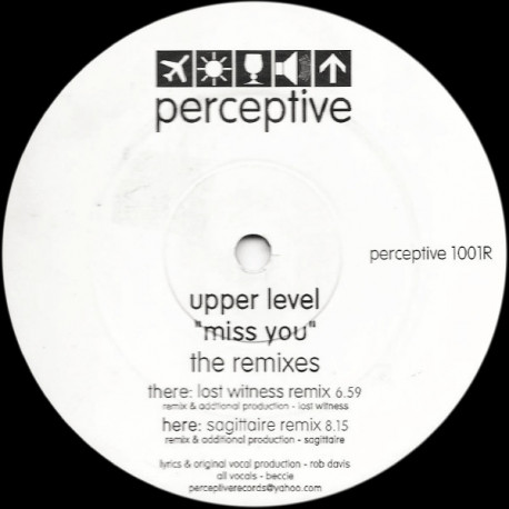 Upper Level - Miss You (Lost Witness Remix / Sagittaire Remix) Vinyl Promo