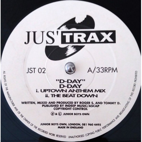 D Day - D Day (The D A Experience Mix / Roger Sanchez Raw Mix / Uptown Anthem Mix / The Beat Down)