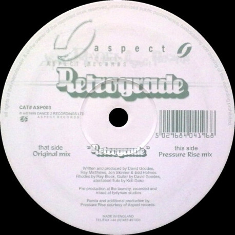 Retrograde - Retrograde (Original / Pressure Rise Remix)