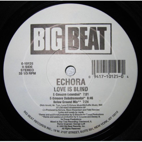 Echora - Love Is Blind (E Smoove Extended / E Smoove Dub / Below Ground Mix / Austins Remix / Austins Inst / Mellow Mellow)