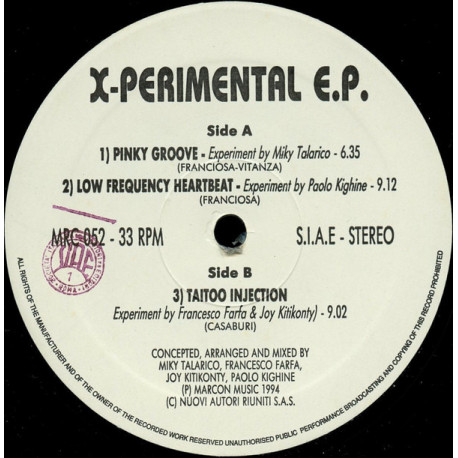 Miky Talarico - Pinky Groove / Paolo Kighine - Low Frequency Heartbeat / Francesco Farfa & Joy Kitikonti - Taitoo Injection