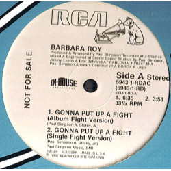 Barbara Roy - Gonna Put Up A Fight (Club Mix / Night Club Fight Mix / Bitch Fight Mix / LP Version / Single Mix) Vinyl Promo