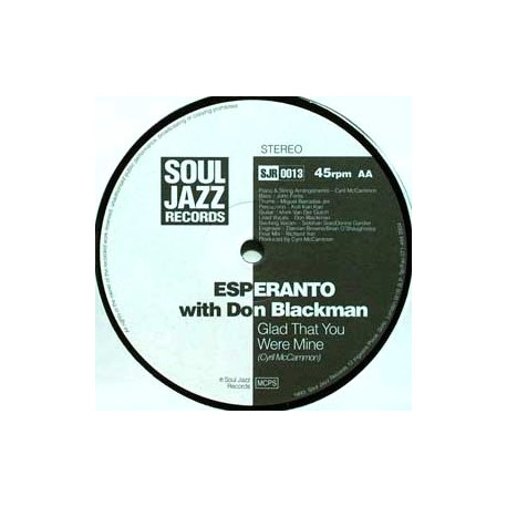 Esperanto With Don Blackman - Glad That You Were Mine / Only A Miracle