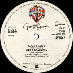 George Benson - Love X Love / Off Broadway / On Broadway (Full Length Live Version) 12" Vinyl Record