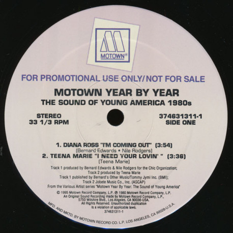 Diana Ross - Im Coming Out / Upside Down / Teena Marie - I Need Your Lovin / Behind The Groove (Vinyl Promo)