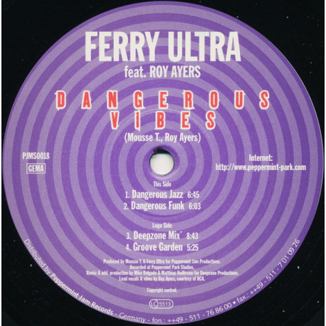 Ferry Ultra Featuring Roy Ayers - Dangerous Vibes (Dangerous Jazz / Dangerous Funk / Deepzone Mix / Groove Garden)
