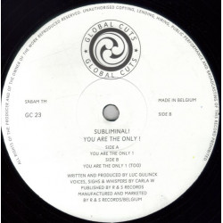 Subliminal - You Are The Only 1 (Original / Too Mix)