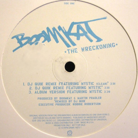 Boomkat - The Wreckoning (LP Version / Instrumental / Acappella / DJ Quik Remix / DJ Quik Clean Remix) Vinyl Promo