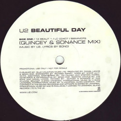 U2 - Beautiful Day (Quincey & Sonance Mix) Vinyl Promo