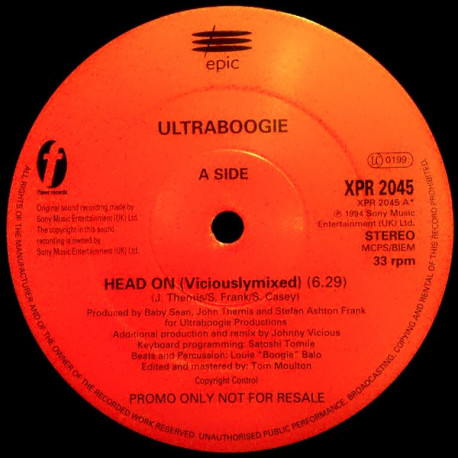 Ultraboogie - Head On (Viciouslymixed / Late Guitar Mix / Babys Boogie Bump)