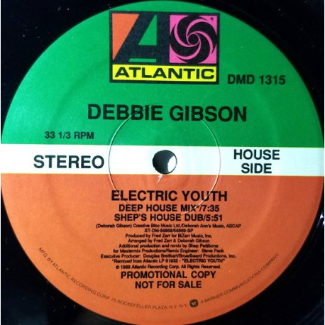 Debbie Gibson - Electric Youth (2x12" Vinyl Promo) House Mix / House Dub / Edit / Beats / 4 Latin Electro Mixes