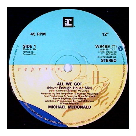 Michael McDonald - All We Got (Shep Pettibone House Mix / Sheps Dub House Mix)