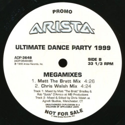 Ultimate Dance Party 1999 - 3 Megamixes (Vinyl Promo)